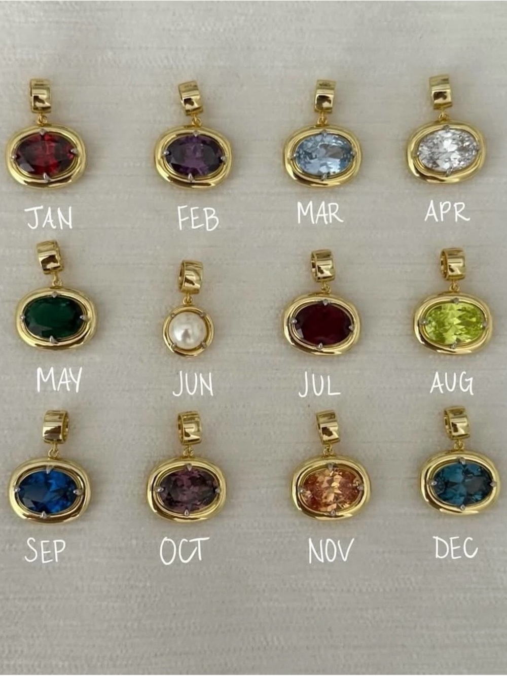 AUG Birthstone Drop Necklace Pendant - with gold chain 💚
